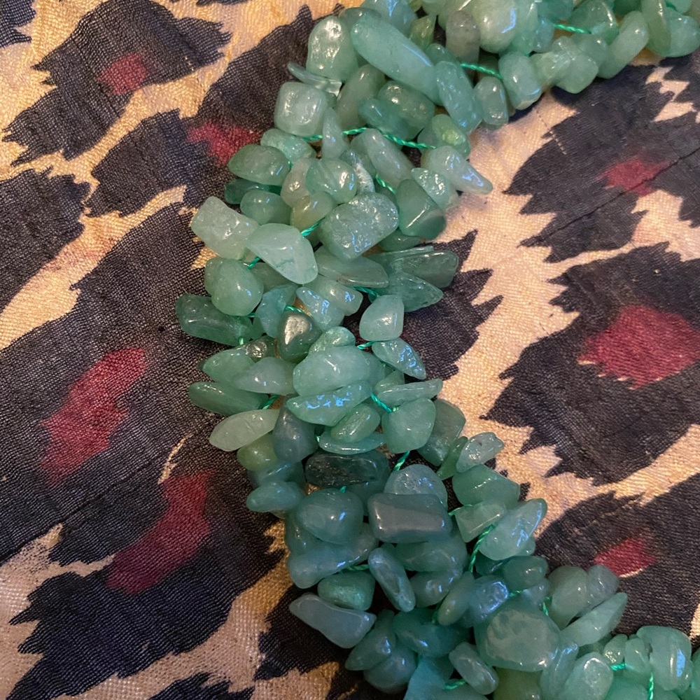 Chip necklace in green adventurine - Picture 4 of 6